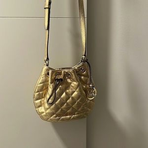 Michael Kors | Gold Cross Body Bucket Bag
